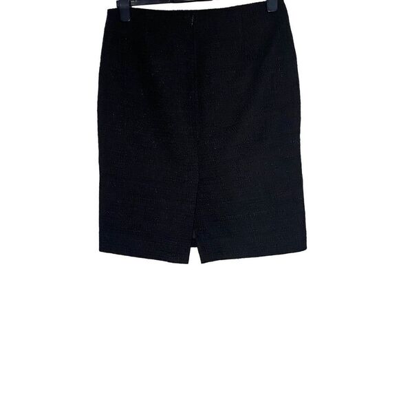 Theory Black Tweed Pencil Skirt with Metallic Shimmer - Picture 4 of 6
